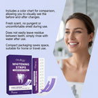 Purple Teeth Whitening Strips 30 Minutes Oral Cleaning Removal Gel Improve Dental Yellowing Oral Care, for With Shade