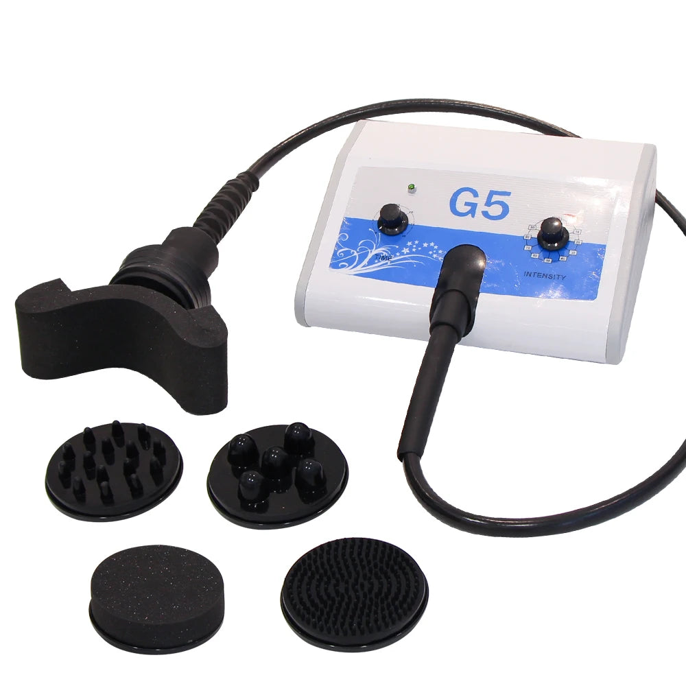 AOKO G5 Vibrating Massage Machine With 5 Massage Heads For Arms Waist Body Massage Anti Cellulite Body Slim Shape for SPA