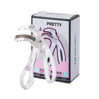 PRETTY Frameless Eyelash Curler Wide Angle Lash Curler with Comb Teeth Silicone Pad No Pinching Makeup Tool for Women