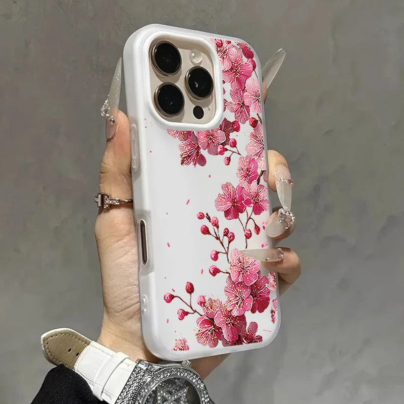 Peach Blossom Candy Color Phone Case For VIVO V40 V50 V60 Lite V70FE Y31D Y05 Y04 Y29 Y19S Y17S Y27 Y38 Y22S Casing TPU