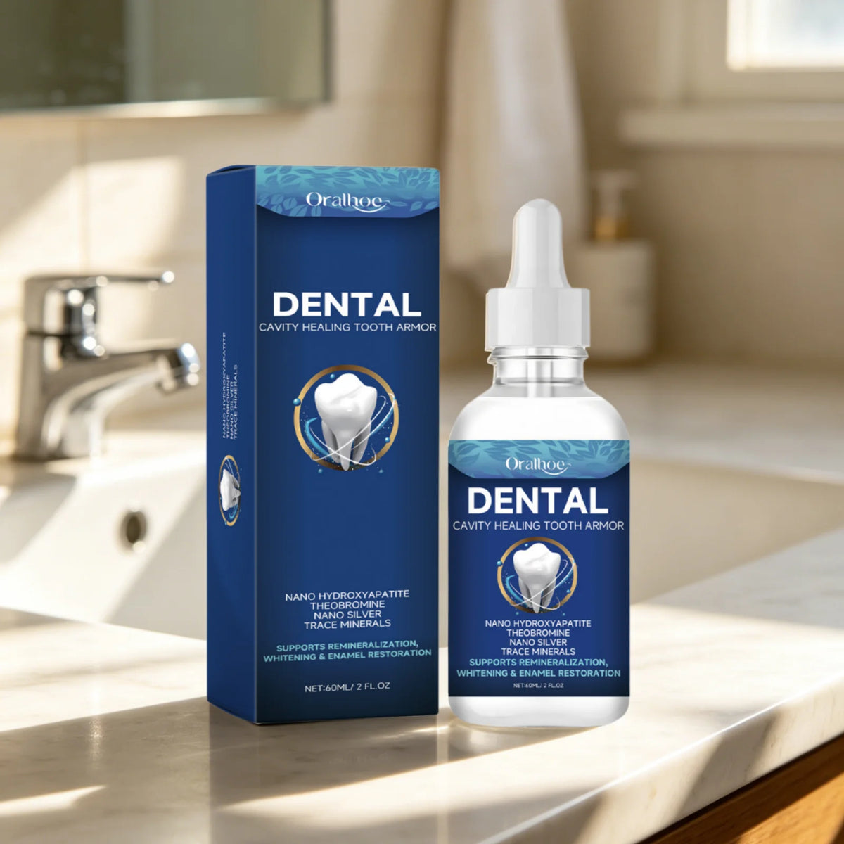 Oralhoe Dental Care Serum Teeth Whitening Cavity Healing Enamel Restoration Remineralization Stain Removal Teeth Repair Liquid