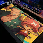 XXL Large Anti-Slip Rubber Mouse Mat One Piece Roronoa Zoro Gaming Mouse Pad Stitched Edge Desk Mat for PC Gamer Keyboard Laptop