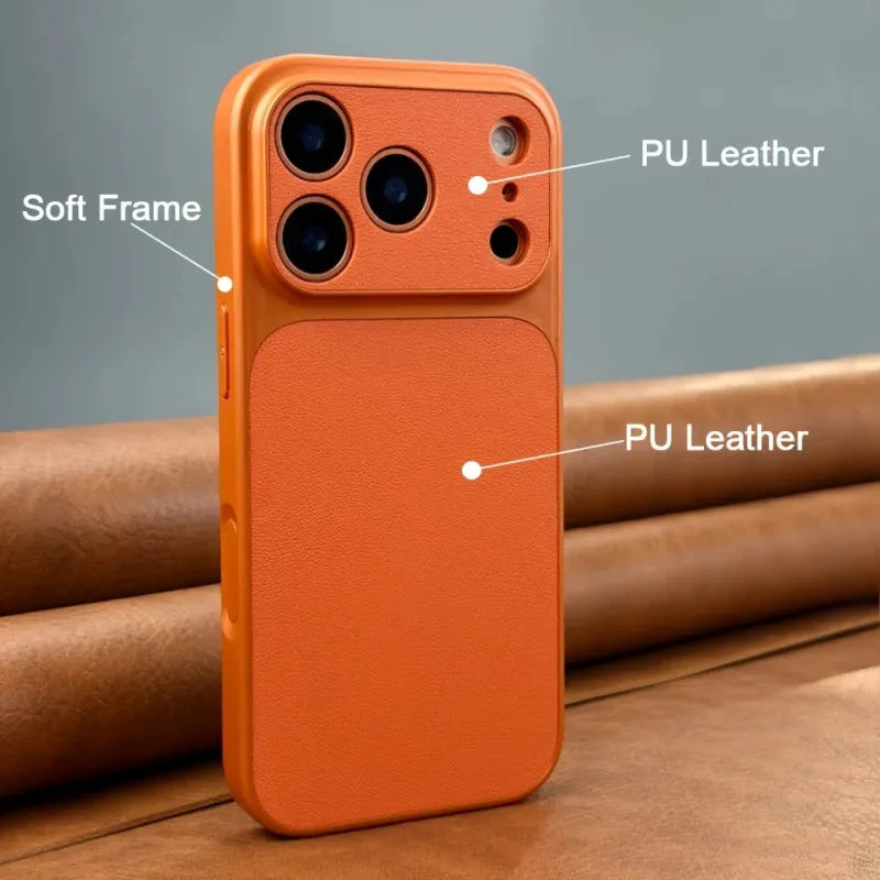 Luxurious New Orange Retro Phone Case For iPhone 18 17Air 16 15 14 17Pro 17Promax Soft-sided Hard Case