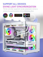 UPSIREN UF-1 PRISM 4 PRO Computer Chassis Fan 12cm ARGB 4 Pin PWM Quiet Cooling Fan 12V Large Air Volume 45.2CFM/600-1500RPM
