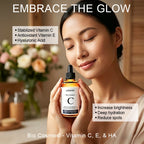 30ml / 60ml Vitamin C Facial Essence - Anti-Aging, Reduces Dark Spots, Brightens Skin Tone, Lifts and Tightens, Eliminates Fine