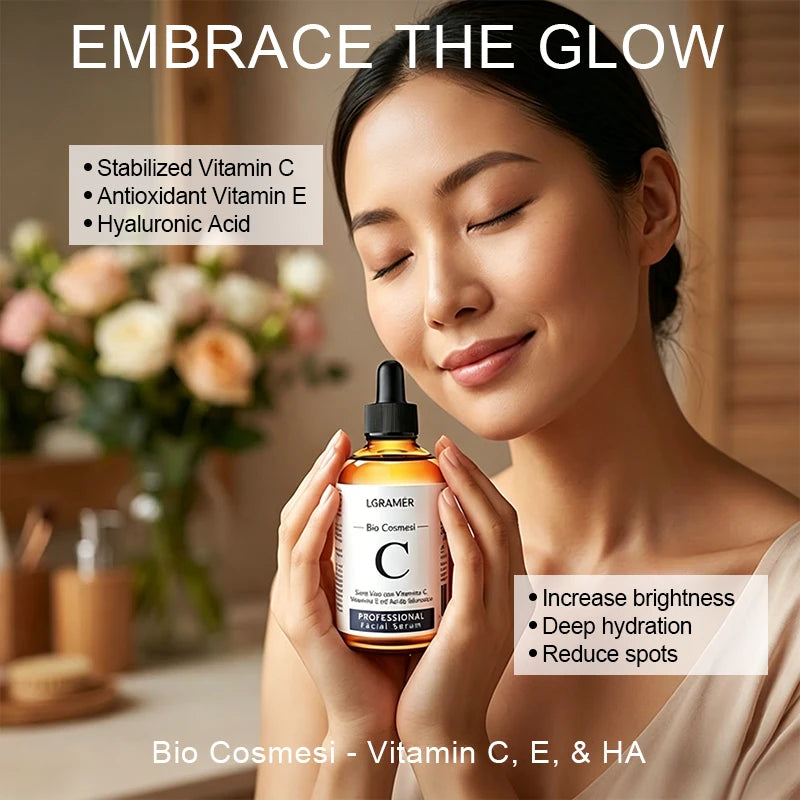 30ml / 60ml Vitamin C Facial Essence - Anti-Aging, Reduces Dark Spots, Brightens Skin Tone, Lifts and Tightens, Eliminates Fine