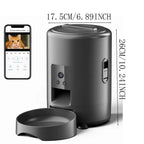 2L with Video Automatic Cat Feeder, Intelligent Timed and Quantitative Feeding, Cat, Dog and Pet Feeding Bowl Controlled by App