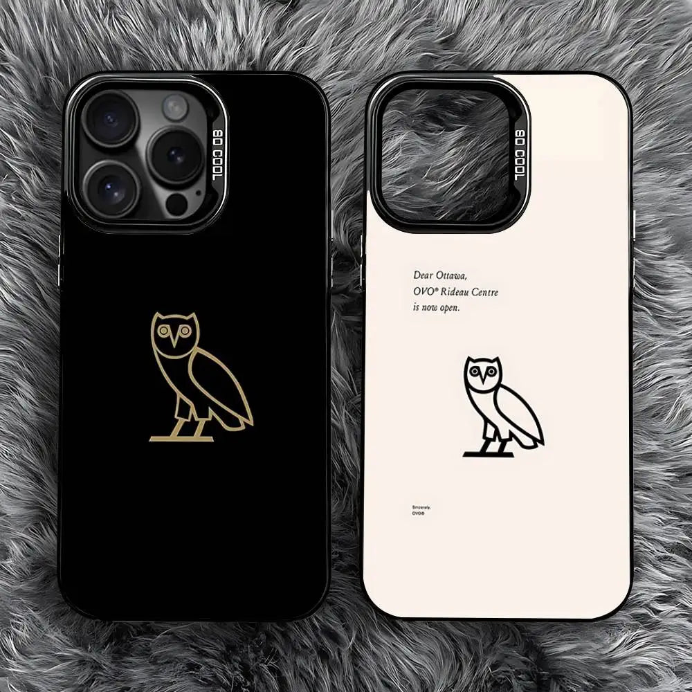 D-Drake O-OvO OWL Phone Case For iPhone 17 16e 16 15 14 13 12 11 mini Pro Max X XR XSMAX 8 7 Air Plus Anti Fall Matte Back Cover