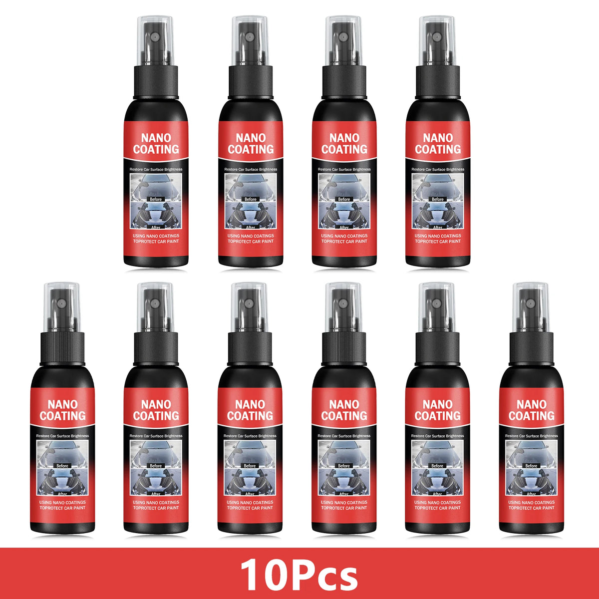 Car Nano Coating Brightening Cars Paint Kit - Professional Auto Polishing Tool, High Gloss Car Paint Scratch Repair Protection