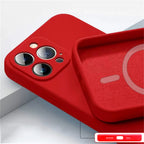 Magnetic Liquid Silicone Case For Iphone 14 13 12 Mini 11 Pro Max X Xs Xr Apple Magsafe Original Magnet Camera Precision Hole