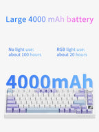 AJAZZ AK820/Pro Wireless Mechanical Keyboard Bluetooth 5.1 2.4G USB-C Wired Hot Swappable RGB Gaming Keyboard Gasket Mount with