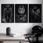 Animal Motivation Poster Panther Lion Motivational Canvas Posters Prints Canvas Painting Focus Conquer Fearless Mural Wall Decor