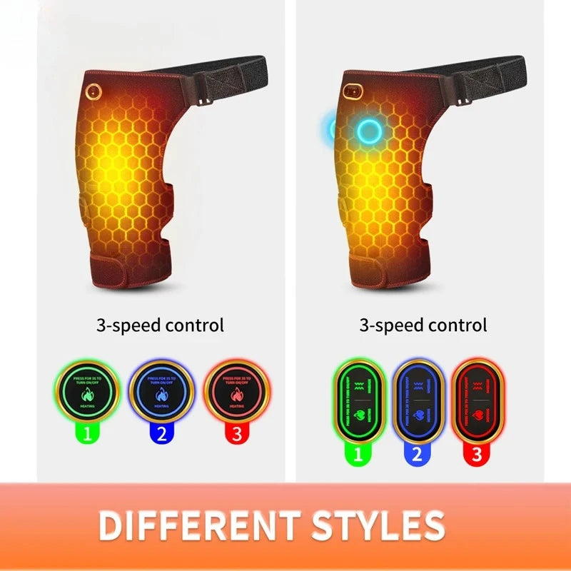 Cordless Heated Hip Support Brace with Massager Relief Lower Back Hip Heating  Massage Support Hips Muscle Relaxation
