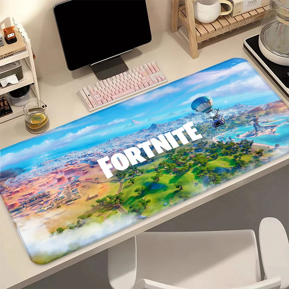 Gaming Mouse Pad F-Fortnite Anime Mousepad Deskmat Computer Accessories HD Desk Mat Mats Gamer Mause Office Offices Pc Desktop
