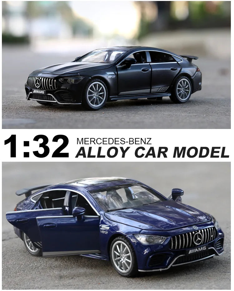 1:32 Mercedes Benz AMG GT63  Sports Car Alloy Diecast Car Model Sound Light Pull Back Toys Ornaments Gift For Children Collect
