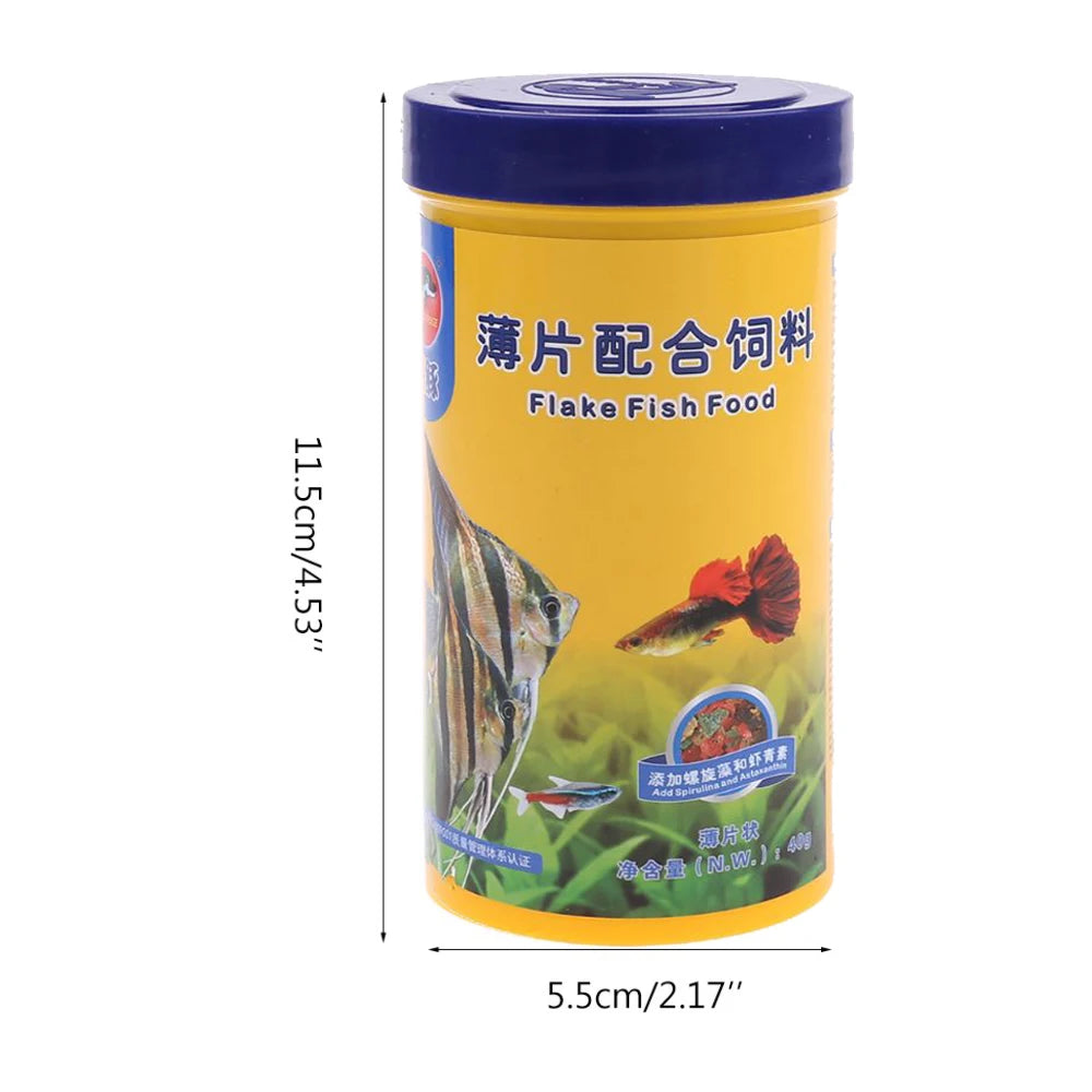 NEW Fish Food Pellets Small Ornamental Fish Growth Mini Pellet Balanced Diet High Protein Spirulina Color Enhanced Formula