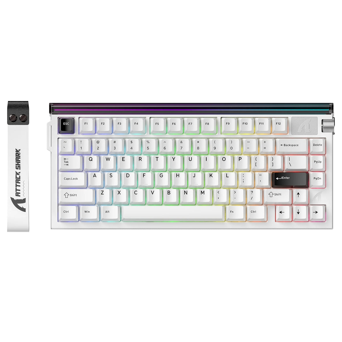 ATTACK SHARK R85 HE Wired 75% Hall Effect Rapid Trigger Mechanical RGB Gaming Keyboard with 8K Polling,0.05mm RT Accuracy
