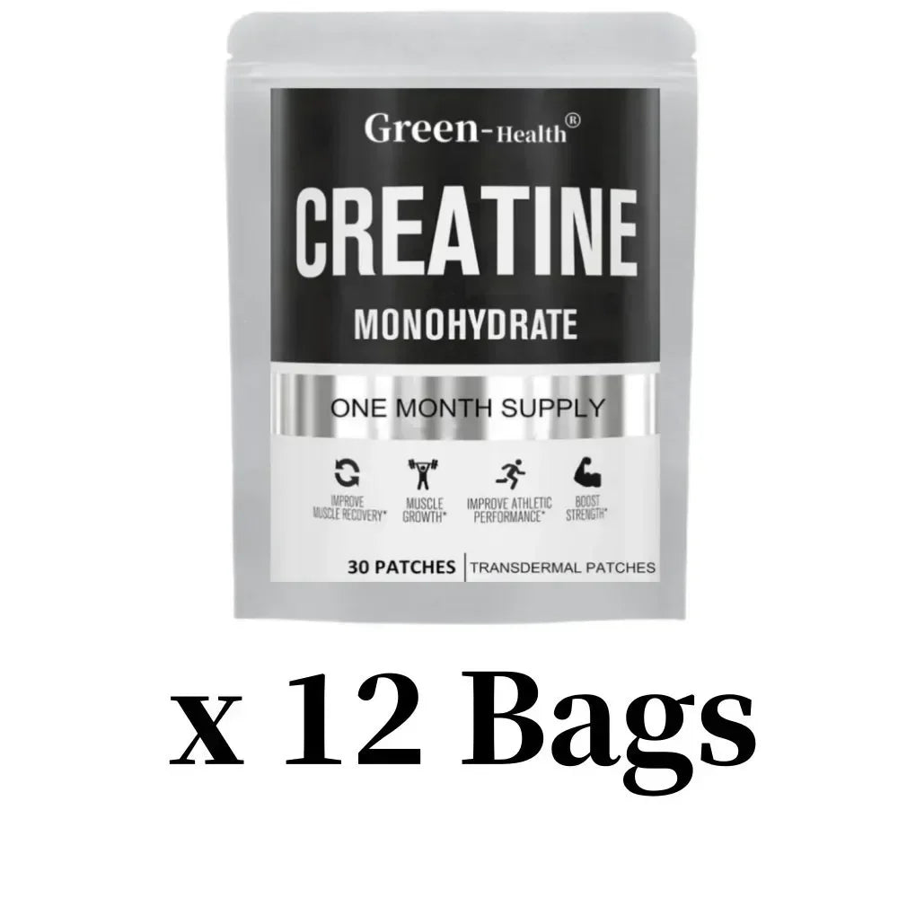 30 Patches Creatine Monohydrate Transdermal Patches For Muscle Growth, Increased Strength, Enhanced Energy Output
