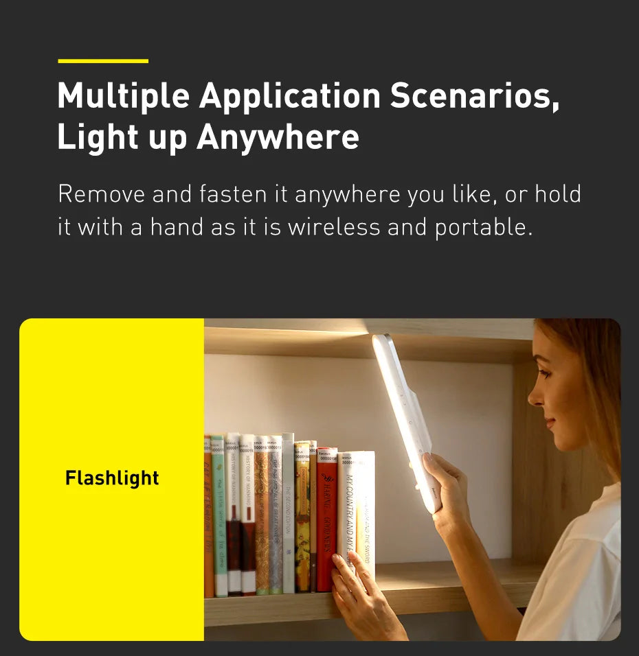 Baseus Desk Light Magnetic Hanging Table Lamp Rechargeable LED Stepless Dimming Desk Lamp Read Study Work Eye Protection Light