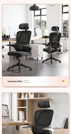 Ergonomic Home Office Chair, Comfortable Desk Chair for Students with Back Support, Long Sitting Study Chair