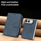2 in 1 Detachable For Magsafe Magnetic Wallet Card Slot Flip Phone Case For Apple iPhone Duo 18 Fold 2026 PU Leather Cover
