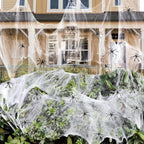 1 Set, 60 Soft Spider Webs Halloween Decorations Bonus With 10 Fake Spiders, Super Stretch Cobwebs For Halloween Indoor Outdoor