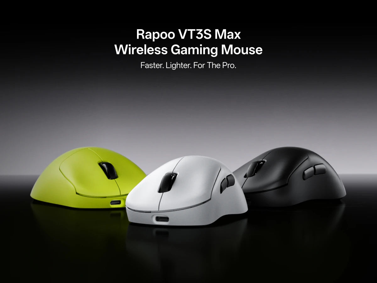 Rapoo VT3S MAX / VT3S Wireless Gaming Mouse 30K/26K DPI True 8K Wireless Polling Rate 49g Lightweight Up to 750 Hour Battery 8 Programmable Buttons On-Board Memory Esports Laptop Gaming Mice Compatible with Windows Mac