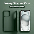 Luxury Liquid Silicone Phone Case for APPLE iPhone 18 13 12 14 15 16 Pro Max Cases for iPhone 17 Pro Shockproof Protector Cover