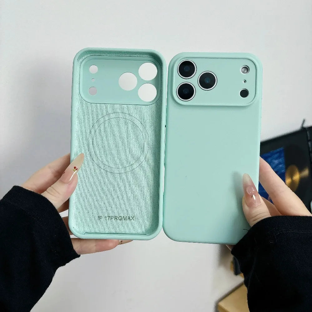 Original Liquid Silicone Magnetic Case for IPhone 17 Air 16 15 14 Plus 13 12 Pro Max for Magsafe Camera Protection Matte Cover