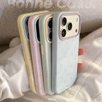INS Korean Polka Dots Dopamine Soft TPU Phone Case for iPhone 18 17 16 15 14 13 12 Pro Max 16E 17E 18 Pro Silicone Cream Cover