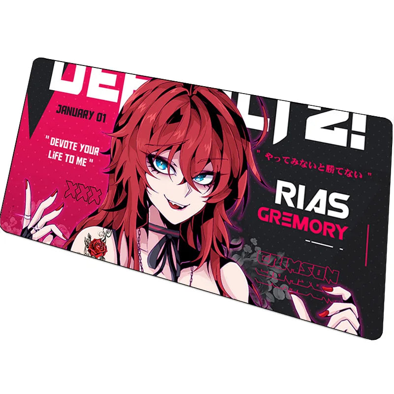 Computer Desk Mat Anime Girl Leather Mouse Pad Kawaii Office Extended Mousepad Gaming Accessories Non-slip HD Printing Carpet