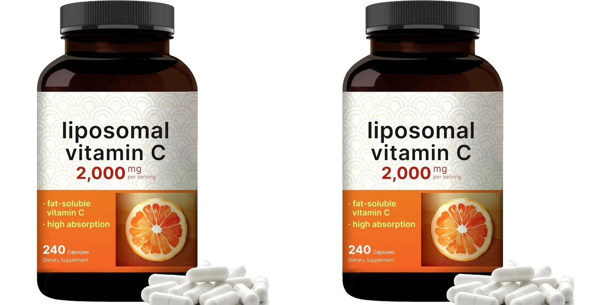 Liposomal Vitamin C 2000mg High Absorption Fat-Soluble 240 Capsules 60 Servings Non-GMO Gluten Free