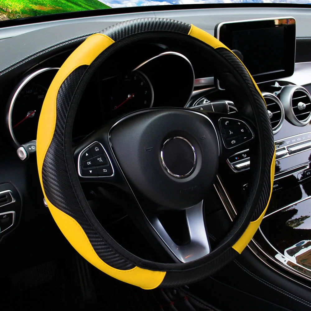 Carbon Fiber Steering Wheel Cover – 14.5–15"