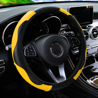 Carbon Fiber Steering Wheel Cover – 14.5–15"