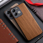 Case for Xiaomi Redmi 17C redmi17 redmi17 c 5G 4G funda bamboo wood pattern Leather back cover for xiaomi redmi 17 17c case