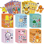PokeMoned Theme Party Favors Slap Bracelets Stickers Keychain Party Gifts Goodie Bag Stuffers Fillers Birthday Party Decorations