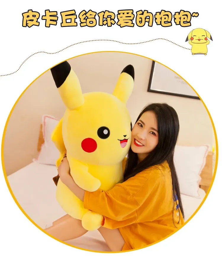25/30/40/70CM Big Size Pokemon Pikachu Plush Cartoon Animal Stuffed Toys Kawaii Ornament Cushion Plushies Children Toy Gift