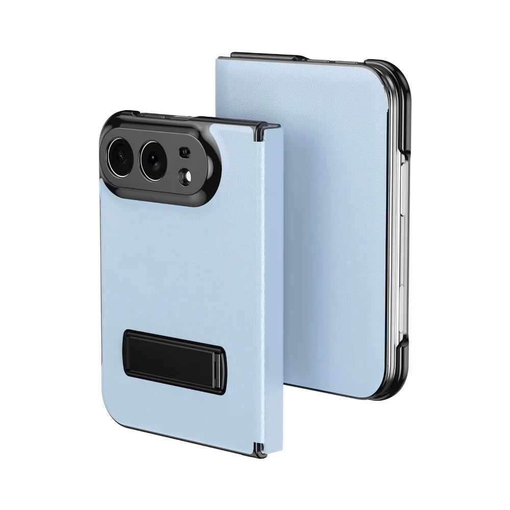 Luxury Leather Magnetic Alloy Bracket Phone Case For iPhone Duo 18 Fold Anti-Drop Shockproof Protective Cover 2 sold byBaiYiS Di