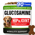 Advanced Glucosamine for Dogs, Hip Joint Supplement Chews Helps Joint Pain Relief - Chewable Treats for Small, Medium, Large Dog