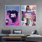 Hot Game G-Gta 6 Poster Paper Print Home Living Room Bedroom Entrance Bar Cafe Art Painting Decoration