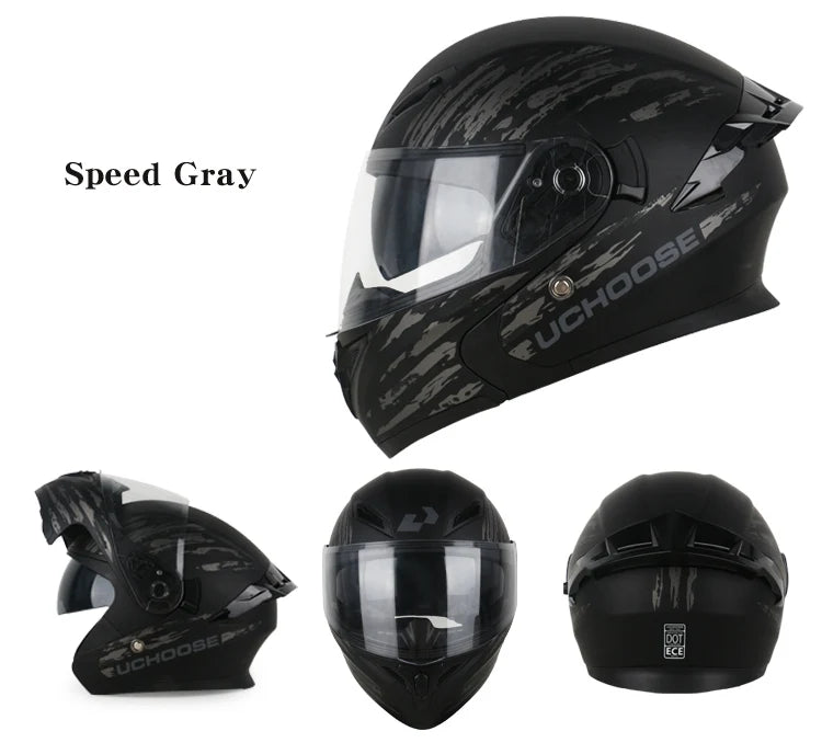 High Quality DOT Motorcycle Helmet Four Seasons Motocross Racing Modular Flip Up Casco Moto Men Women Off Road Helmet Unmasked