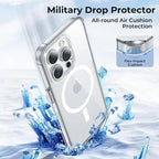 Original Magnetic Clear Case for iPhone 18 17 16 15 14 13 12 11 Pro Max 12 13 mini Funda for Magsafe Silicone Transparent Cover