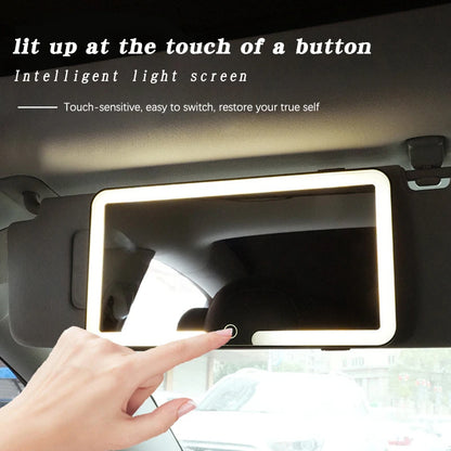 LED Car Vanity Mirror – Detachable Passenger Side