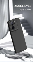Durable Matte Angel Eyes Case for Xiaomi 13T 13 T Pro Shockproof Soft Square Liquid Silicone Original Mi13T 13TPro 5G Back Cover