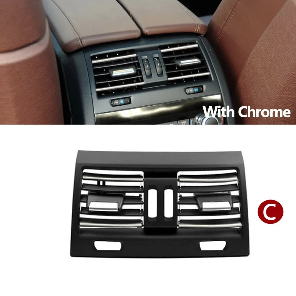 LHD RHD Car Front Rear Air Conditioning Chromed AC Vent Grille Outlet Cover Panel For BMW 5 Series F10 F11 F18 520i 523i 525i