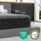 Dewinner Hybrid Mattress with Pocket Springs, 30 cm Height, Memory Foam Support, Medium Firmness, 7 Comfort Zones, Perfect Support, Reinforced Edges, Oeko-Tex Certified