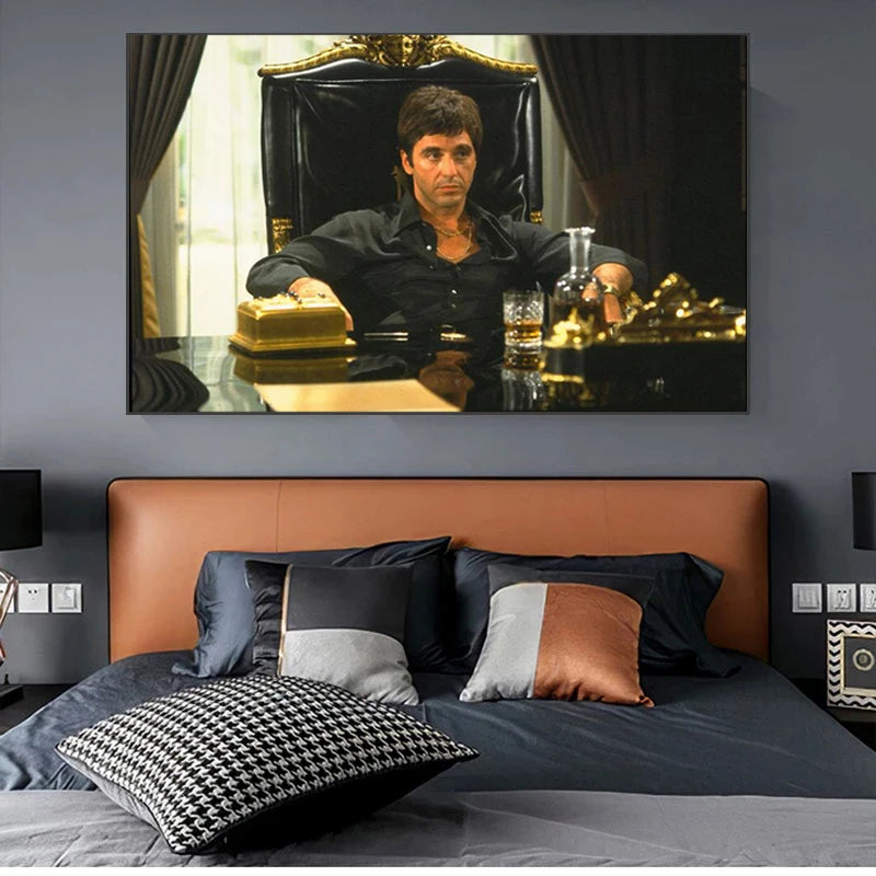 Portrait Art Canvas Painting Movie Graffiti Tony Montana Poster and Prints Wall Art Picture for Living Room Home Decor Cuadros
