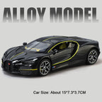 1:32 Atlantic Tourbillon Car Model Alloy Diecast Toys Doors Opened Sound Light Pull Back Miniature Models Office Table Ornaments