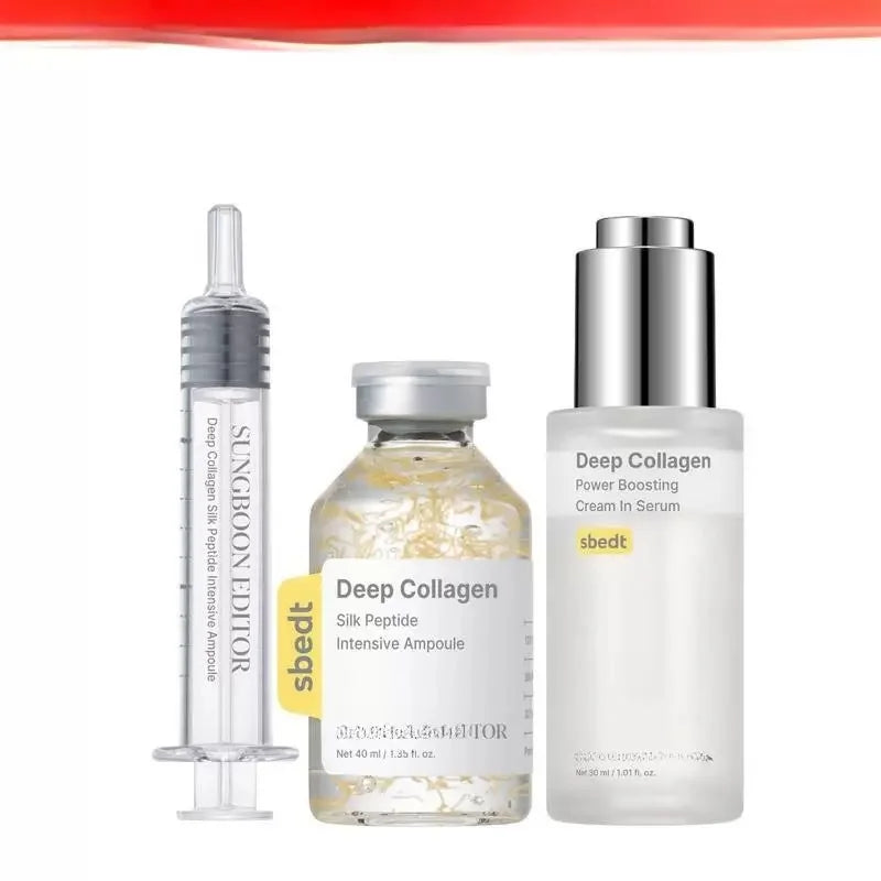 Korean Silk Collagen Peptide Ampoule Serum and Retinol Capsule Cream Set