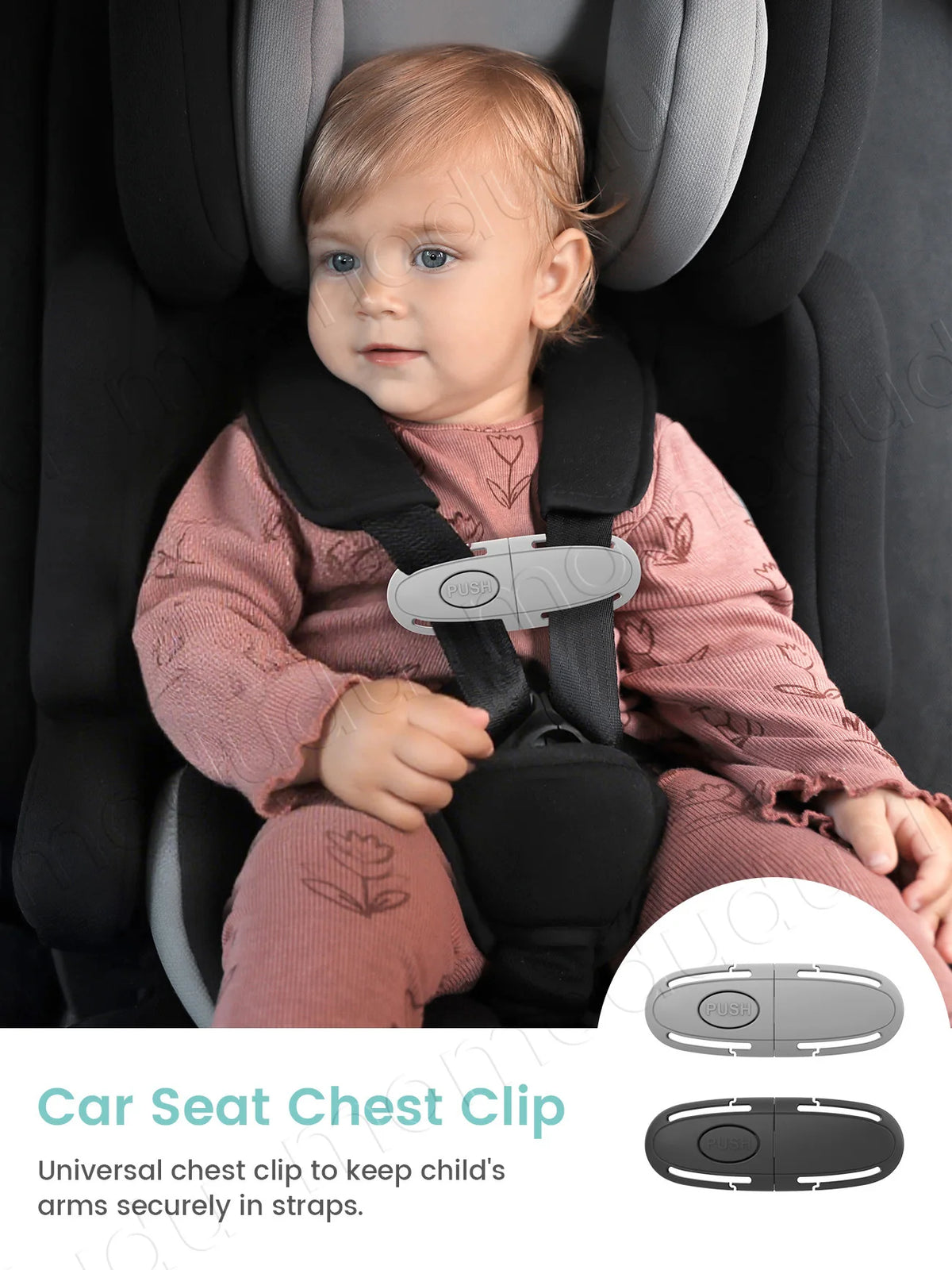 Universal Seat Chest Harness Clip - Anti EscapeBaby & Kids Seat Safety Buckle Lock, Adjustable Guard for Strollers & Car Seats